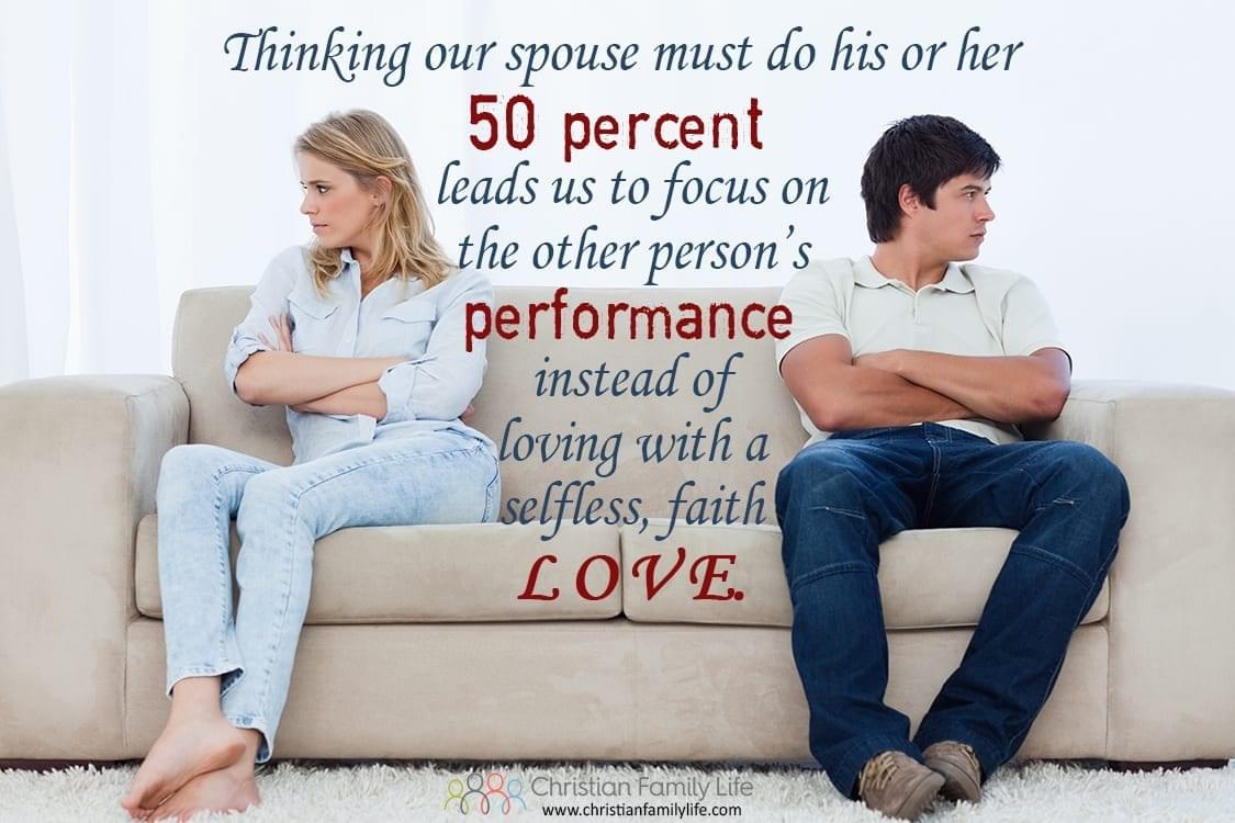 The Deceptive 50/50 Relationship: why it doesn't work - Christian Family  Life