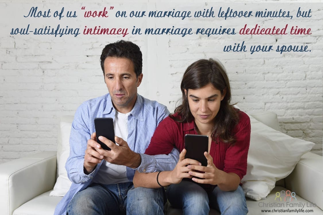 We living an era of distractions. We must be intentional about taking time for intimacy and eliminating distractions so we can draw closer to our spouse.