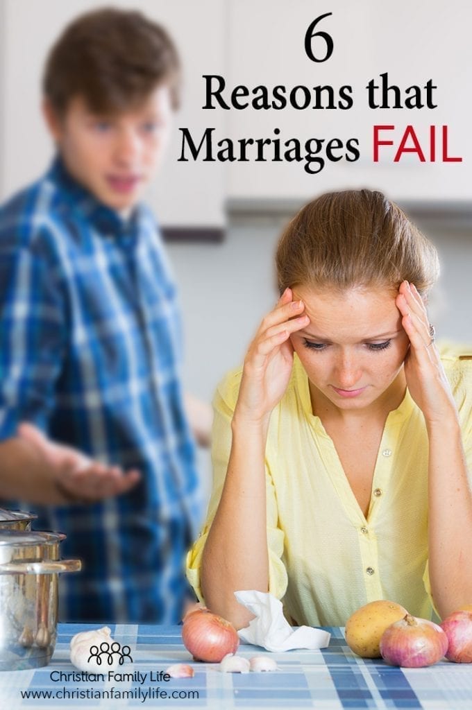 Marriages fail for many reasons, but knowing these 6 primary reasons marriages fail will help you avoid some of the pitfalls common to most couples.